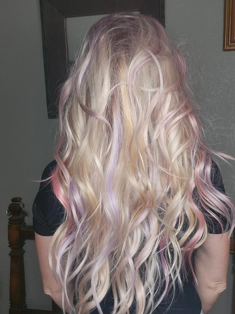 Long Wavy Synthetic Wig in Pink Blonde Blend by Carkira/Boss Crowns - Picture 3 of 5